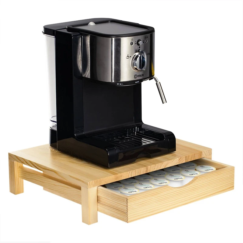 NEX™ 36-Pod Natural Rustic Wood Coffee Pod Holder for K-Cups