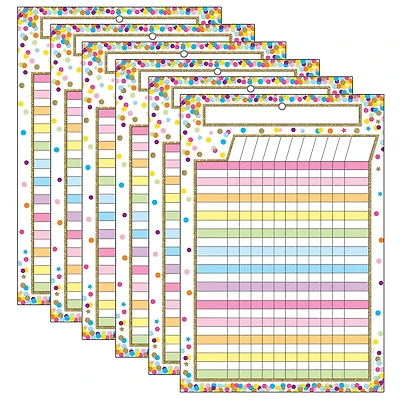 Ashley Productions Smart Poly™ Confetti Dry Erase Incentive Chart, 6ct.