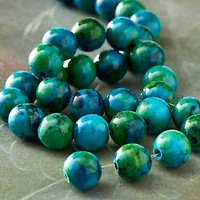 Dyed Aqua Reconstituted Stone Round Beads, 8mm by Bead Landing™