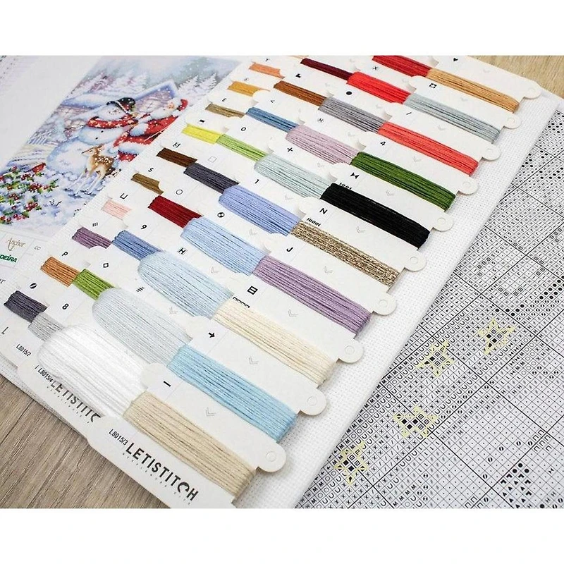 Letistitch Snowman And Santa Counted Cross Stitch Kit