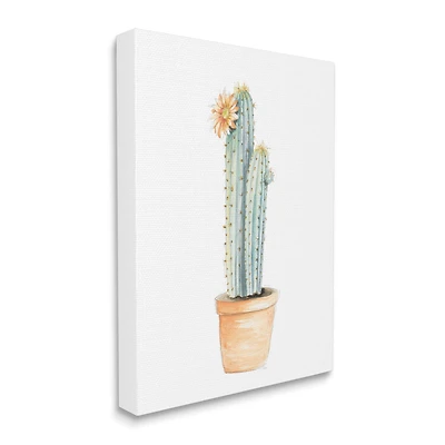 Stupell Industries Flowering Cactus Pop Minimal Southwestern Tones Canvas Wall Art
