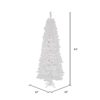 6.5ft. Pre-Lit Sparkle White Spruce Artificial Christmas Tree, Clear Dura-Lit Lights