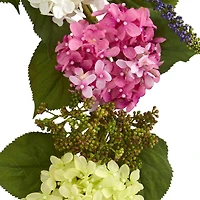 23" Pink & White Hydrangea Wreath