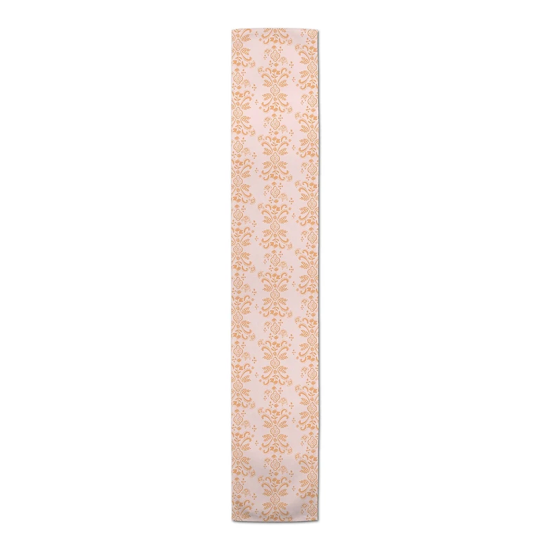 90" Floral Crest Cotton Twill Table Runner