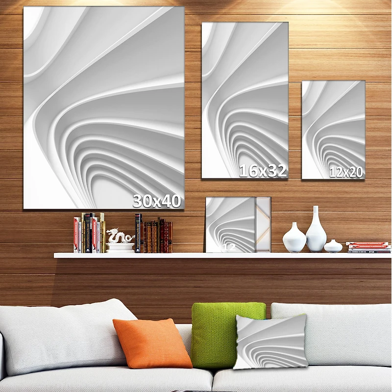 Designart - Fractal Bulgy Layered 3D Waves