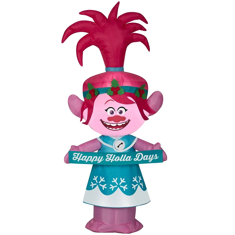 4ft. Airblown® Inflatable Poppy in Holiday Outfit with Banner