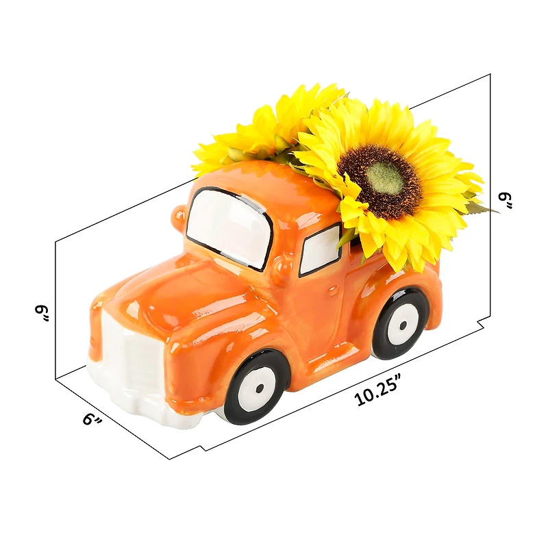 Flora Bunda® Sunflowers in Ceramic Truck