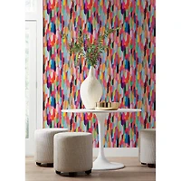 RoomMates Red Multi Brushstroke Peel & Stick Wallpaper