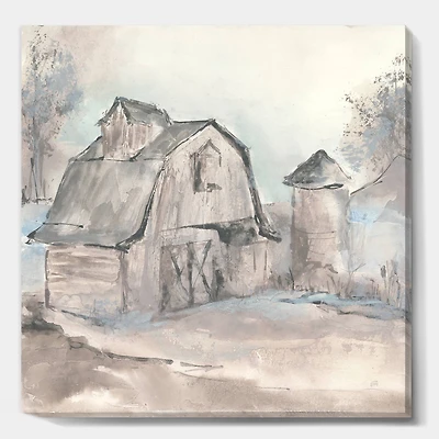 Designart - Farmhouse Barn Grey V