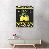 Live With Zest Sentiment Portrait II Welcome Canvas Giclee