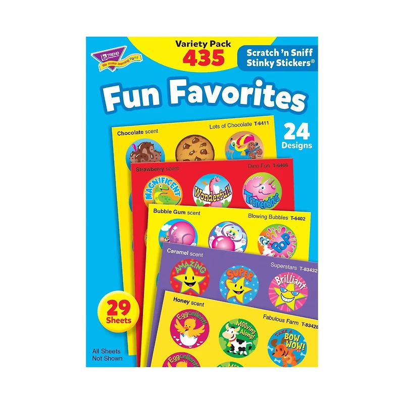 Trend Enterprises® Fun Favorites Scented Stickers Variety Pack