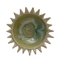 Hello Honey® 8.5" Assorted Celadon Stoneware Sunburst Shaped Serving Bowl with Opal Reactive Glaze