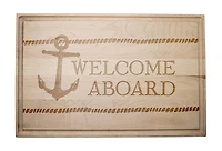 17" Welcome Aboard Maple Wood Cutting Board