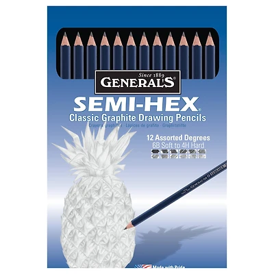 General's® Semi-Hex® Classic Graphite Drawing 12 Pencil Set
