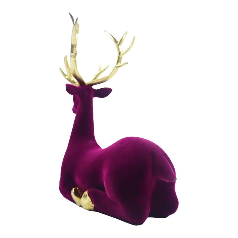 Flocked Sitting Reindeer Tabletop Décor by Ashland