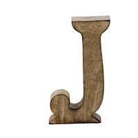 8" Brown Mango Wood Letter Set, 6ct.