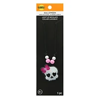 White Skull Light-Up Necklace