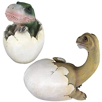 Design Toscano Baby Dinosaur Egg Hatchling Statue Set