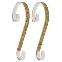 Haute Decor Stocking Scroll® Gold Glitter Stocking Holders
