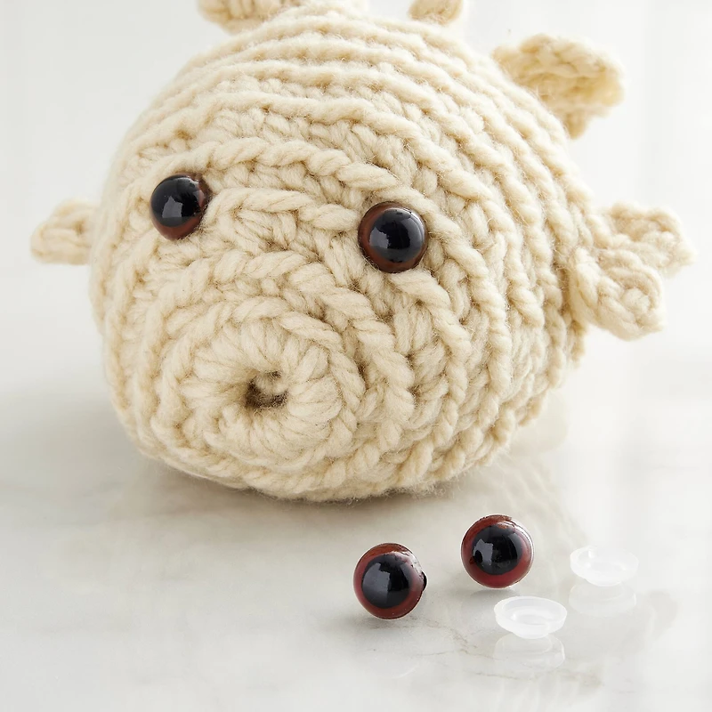 12 Pack: 9mm Craft Eyes with Plastic Washers by Loops & Threads™