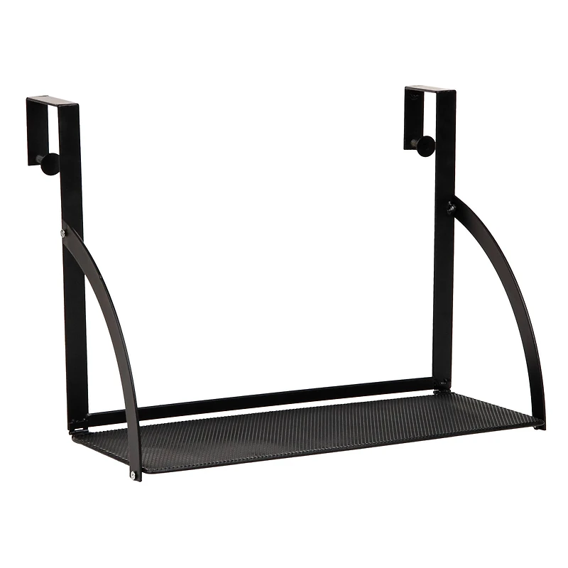 Mind Reader Hanging Cubicle Shelf Organizer Metal, Black