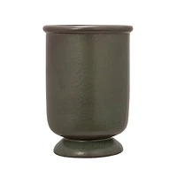 Hello Honey® 8.75" Green Reactive Glaze Round Stoneware Vase