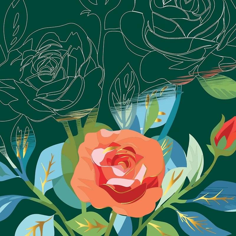 Brea Reese™ 6" x 8" Spring Florals Scratch Art Paper Pad