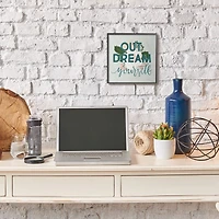 Stupell Industries Out Dream Yourself Flower Inspirational Word Framed Wall Art