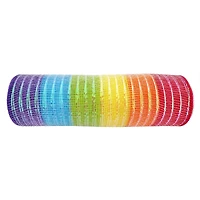 12 Pack: 10" x 6.3yd. Rainbow Striped Mesh by Celebrate It®