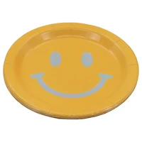 7" Yellow Smiley Face Snack Plates, 8ct. by Celebrate It™