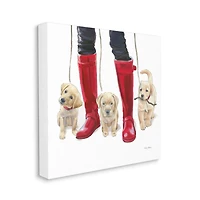 Stupell Industries Labrador Puppies & Rain Boots Wall Art