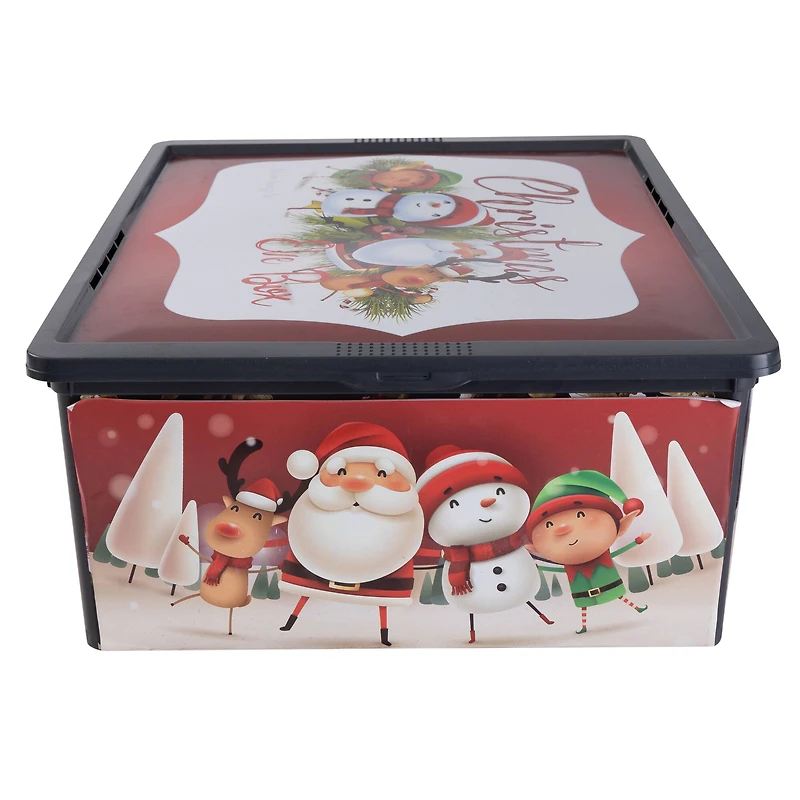 Simplify Christmas Shallow Storage Bin with Locking Lid