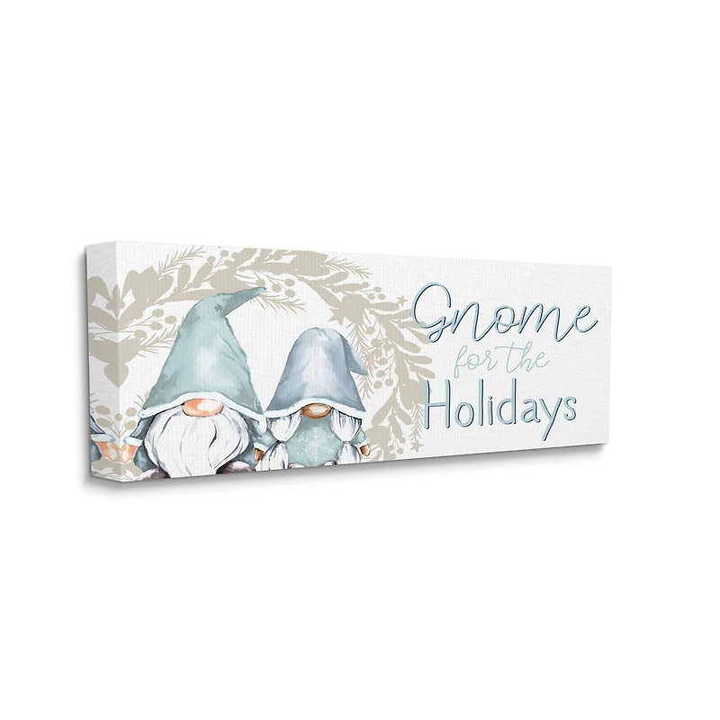 Stupell Industries Gnome For The Holidays Phrase Canvas Wall Art