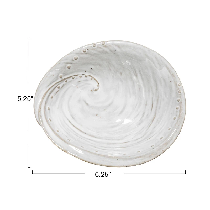 Hello Honey® 6.25" White Abalone Shell Stoneware Plates, 6ct.