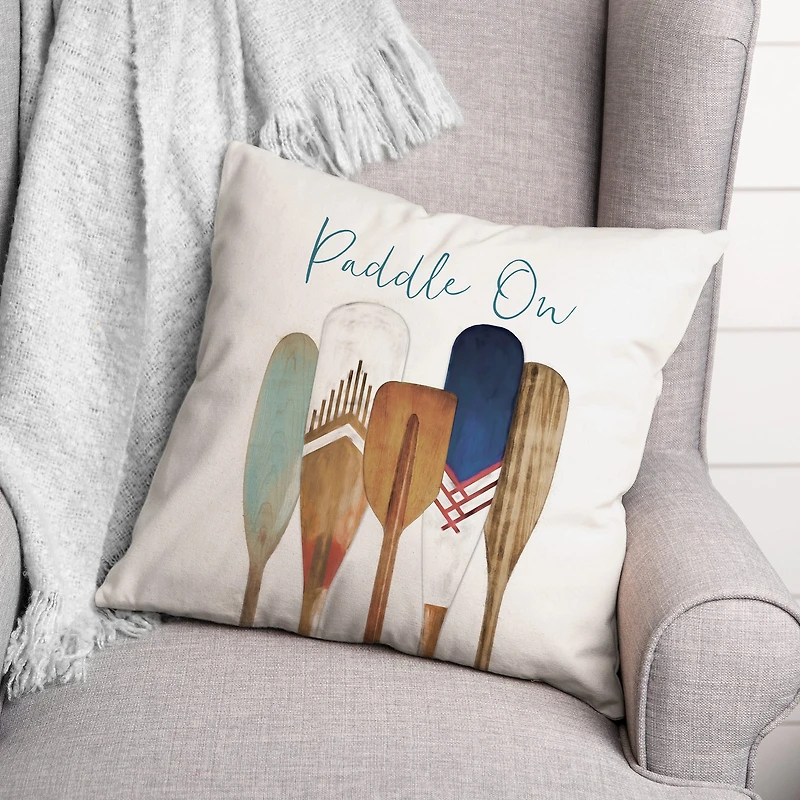 Paddle On Throw Pillow