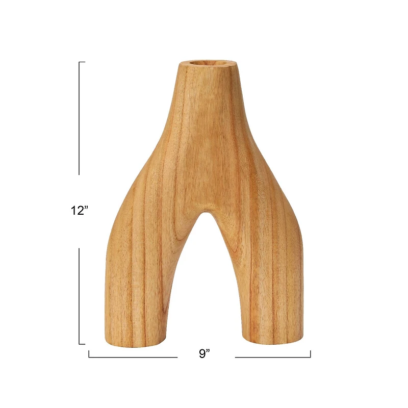 Hello Honey® 12" Natural Decorative Arched Wood Vase
