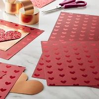 Red Foil Hearts Paper by Recollections®, 12" x 12"