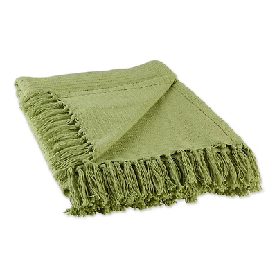 DII® Antique Green Solid Ribbed Throw