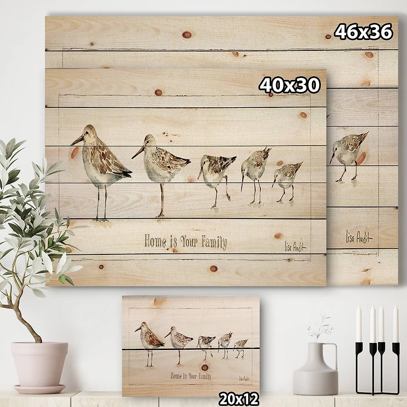 Designart - Pebbles and Sandpipers Family