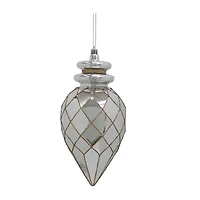 10" Silver & Gold Glitter Diamond Teardrop Ornament by Ashland®