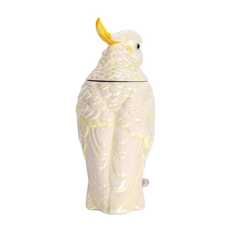 Hello Honey® 9.25" White Ceramic Cockatoo Jar