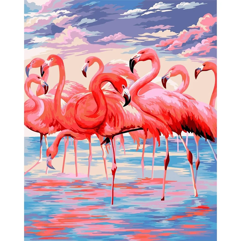 Crafting Spark Flamingo Painting by Numbers Kit