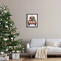 Stupell Industries Country Truck Christmas Gifts Framed Floater Canvas Wall Art