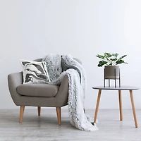 Stupell Industries Abstract Black & White Swirl Shape Pattern Throw Pillow, 18" x 18"