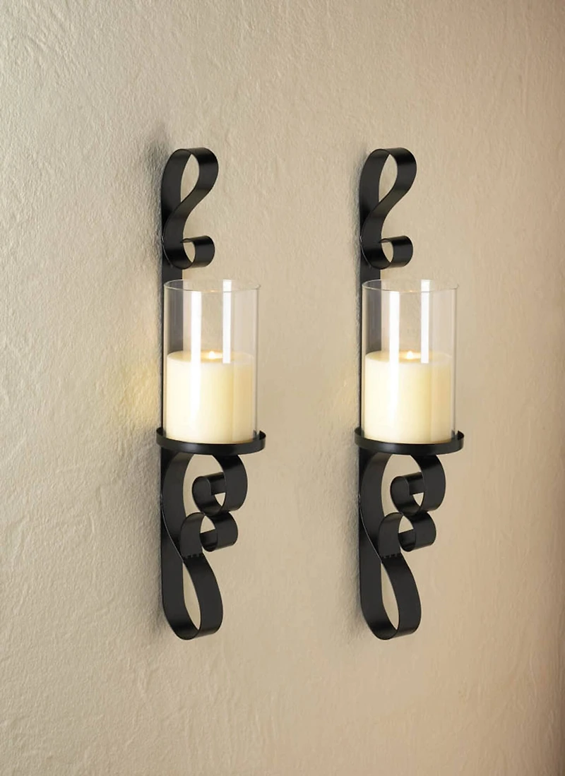 17.5'' Ornate Candle Wall Sconce, 2ct.