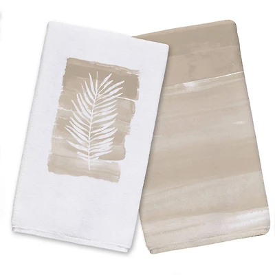 Watercolor Palm Tea Towel Set