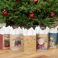 Pack of 15 Assorted Medium Christmas Gift Bags with Handle