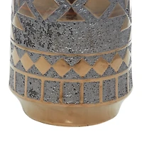 Gold Porcelain Contemporary Vase 18" x 8" x 8"