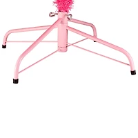 Artificial Tinsel Christmas Tree - 7' - Pink - Unlit