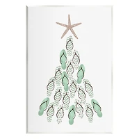 Stupell Industries Flip Flop Beachy Christmas Tree Wall Plaque Art